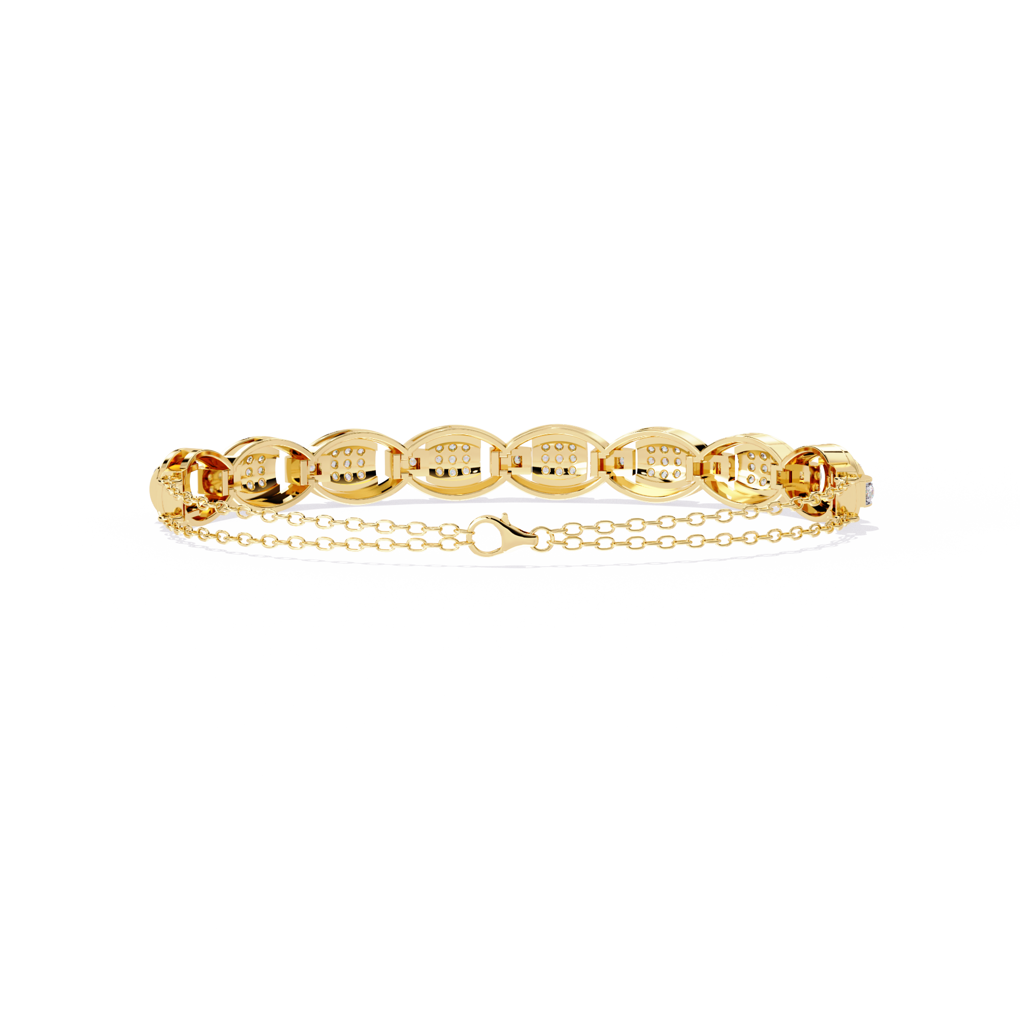 Solitairekart 0.84ct Alternating Link Diamond Bracelet-HI Color, VS-SI Clarity